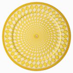 Signum service plate Porcelain, Large, Yellow
