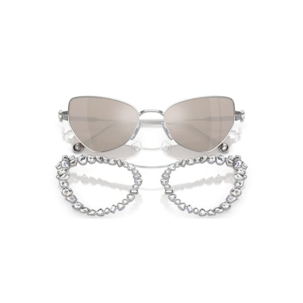 2 in 1 clip-on sunglasses Statement, Cat-eye shape, SK7011, White - Image 7