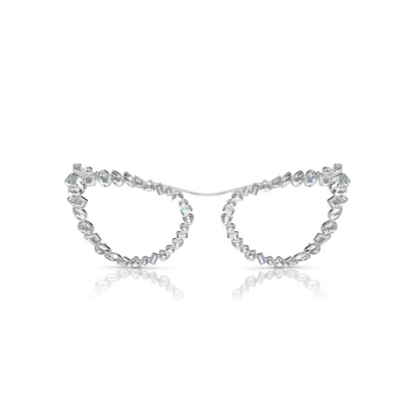 2 in 1 clip-on sunglasses Statement, Cat-eye shape, SK7011, White - Image 9