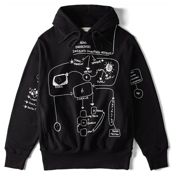 ADVISORY BOARD CRYSTALS Dazzling Colorless Objects hoodie, Black - Image 2
