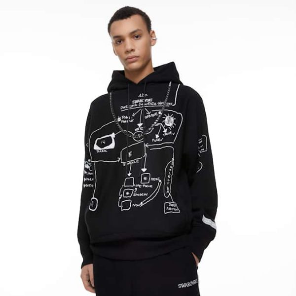 ADVISORY BOARD CRYSTALS Dazzling Colorless Objects hoodie, Black - Image 6