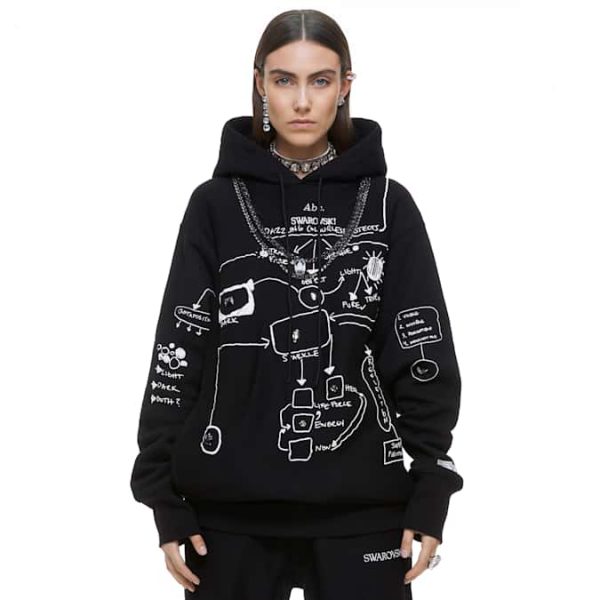 ADVISORY BOARD CRYSTALS Dazzling Colorless Objects hoodie, Black