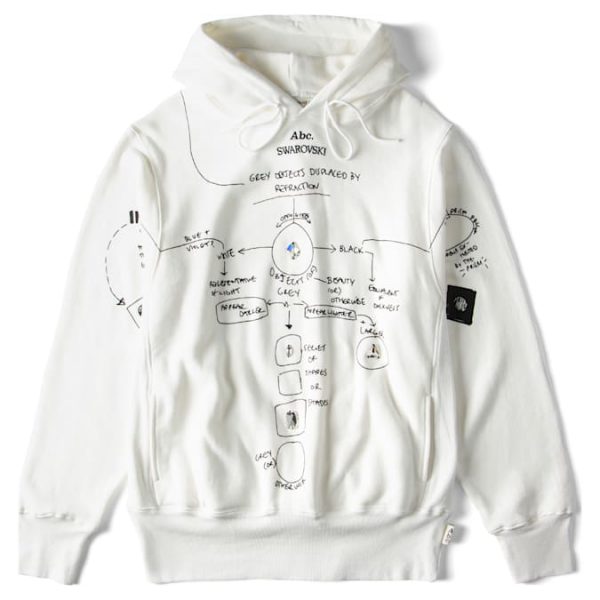 ADVISORY BOARD CRYSTALS Gray Objects Displaced by Refraction hoodie, White - Image 2
