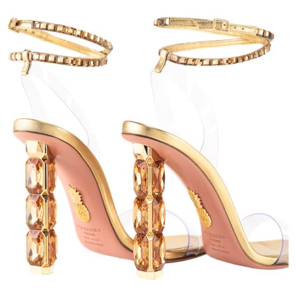 AQUAZZURA Aura sandal Soft gold tone - Image 4