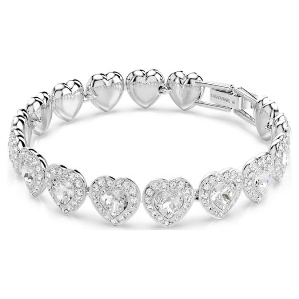 Ariana Grande x Swarovski bracelet Mixed cuts, Heart, White, Rhodium plated - Image 3