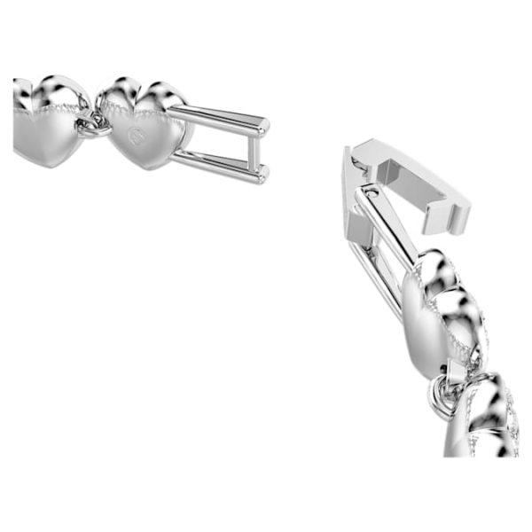 Ariana Grande x Swarovski bracelet Mixed cuts, Heart, White, Rhodium plated - Image 4
