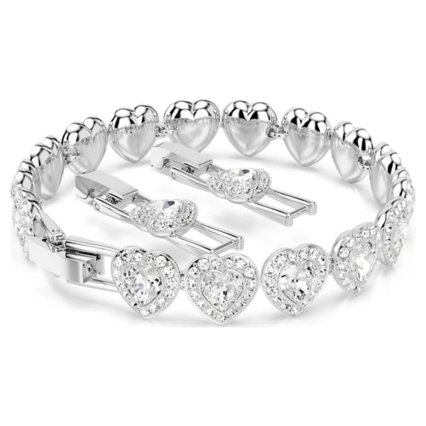 Ariana Grande x Swarovski bracelet Mixed cuts, Heart, White, Rhodium plated - Image 6