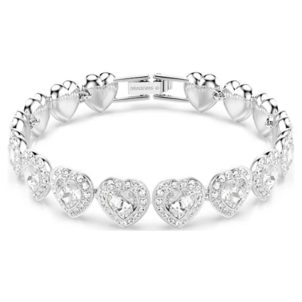 Ariana Grande x Swarovski bracelet Mixed cuts, Heart, White, Rhodium plated - Image 9