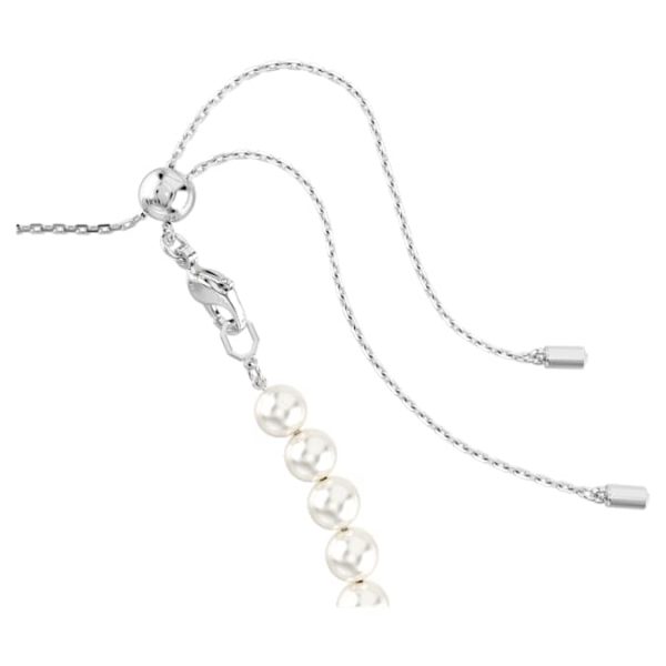 Ariana Grande x Swarovski choker Mixed cuts, Crystal pearl, Heart, White, Rhodium plated - Image 4