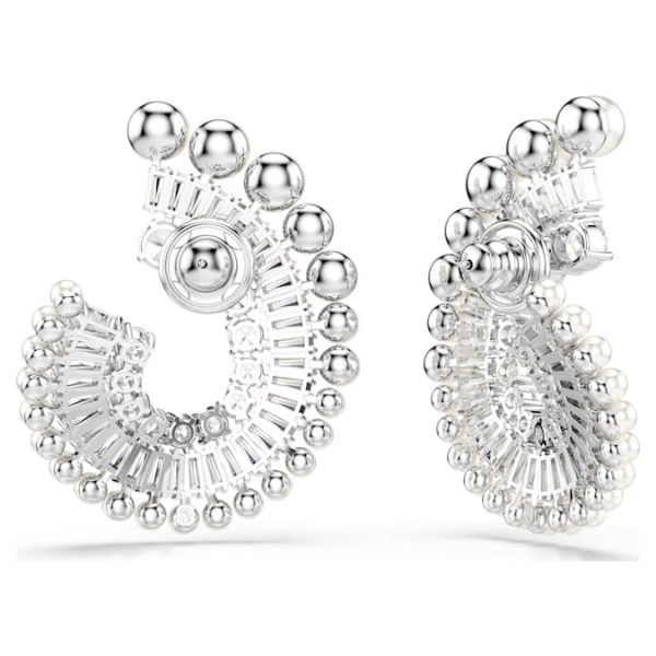 Ariana Grande x Swarovski drop earrings Crystal Pearl, Mixed cuts, White, Rhodium plated - Image 5