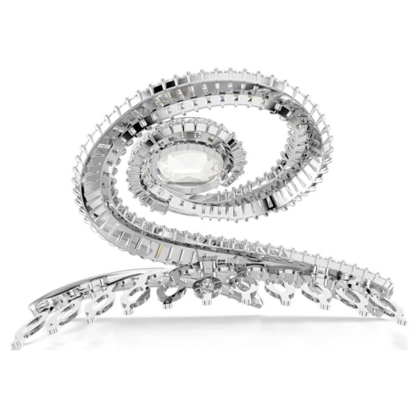 Ariana Grande x Swarovski hair clip Baguette cut, White, Rhodium plated - Image 5