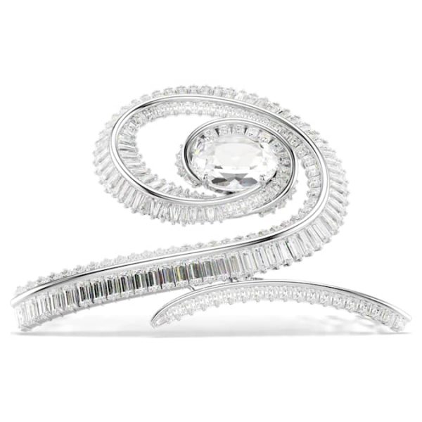 Ariana Grande x Swarovski hair clip Baguette cut, White, Rhodium plated - Image 8