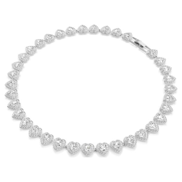 Ariana Grande x Swarovski necklace Mixed cuts, Heart, White, Rhodium plated - Image 3