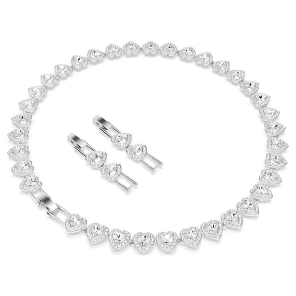 Ariana Grande x Swarovski necklace Mixed cuts, Heart, White, Rhodium plated - Image 6
