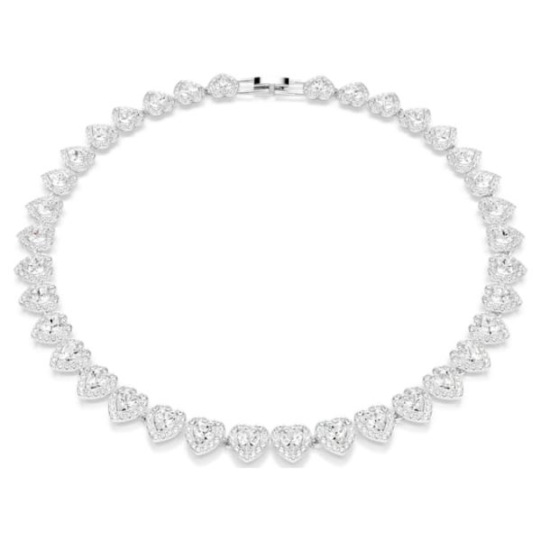 Ariana Grande x Swarovski necklace Mixed cuts, Heart, White, Rhodium plated - Image 8
