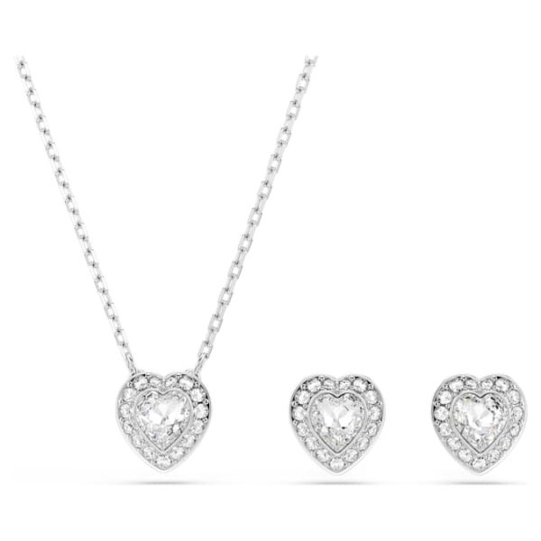 Ariana Grande x Swarovski set Mixed cuts, Heart, White, Rhodium plated - Image 2