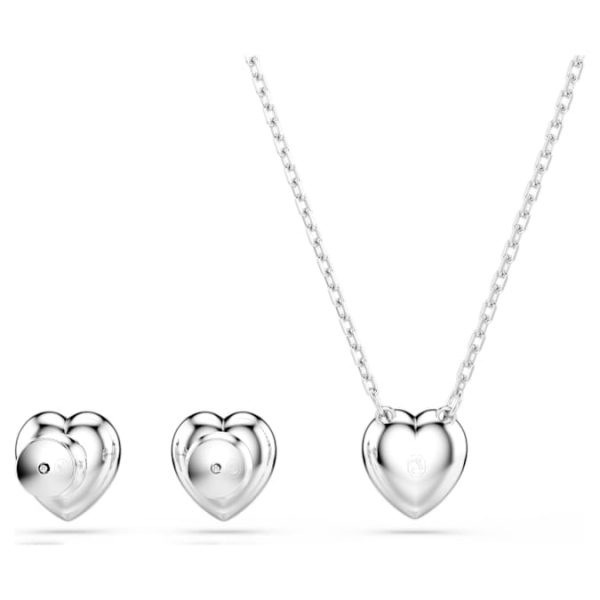 Ariana Grande x Swarovski set Mixed cuts, Heart, White, Rhodium plated - Image 5