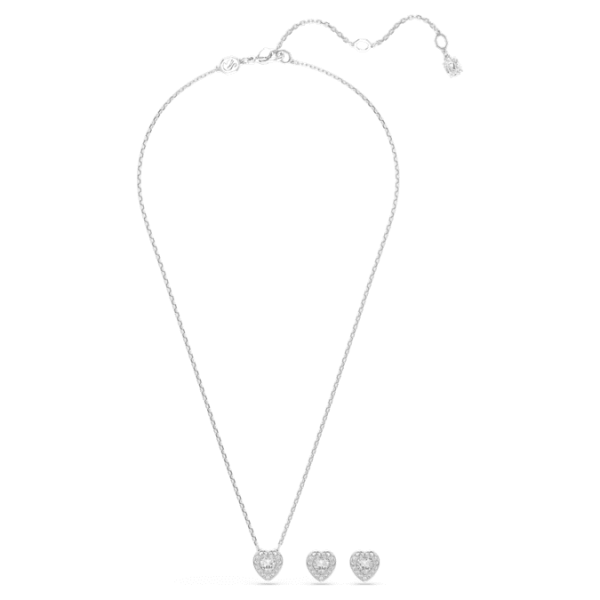 Ariana Grande x Swarovski set Mixed cuts, Heart, White, Rhodium plated - Image 3
