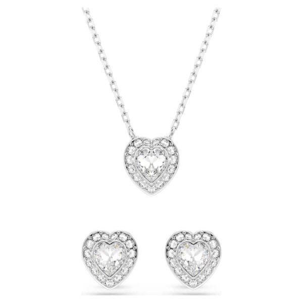 Ariana Grande x Swarovski set Mixed cuts, Heart, White, Rhodium plated - Image 10