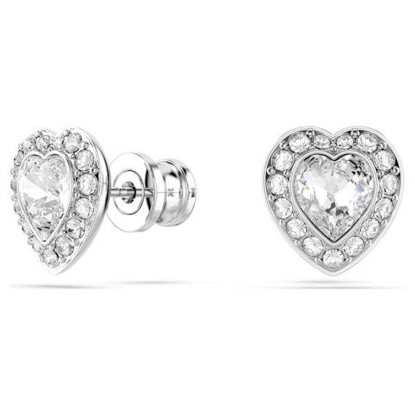 Ariana Grande x Swarovski stud earrings Mixed cuts, Heart, White, Rhodium plated - Image 3