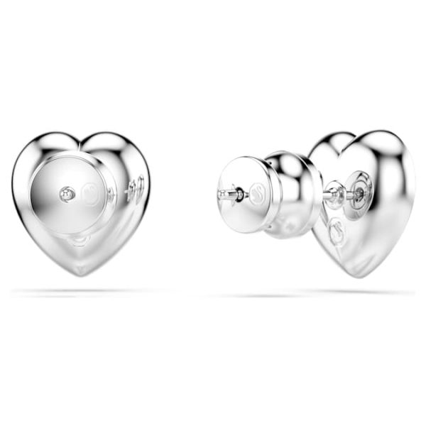 Ariana Grande x Swarovski stud earrings Mixed cuts, Heart, White, Rhodium plated - Image 5