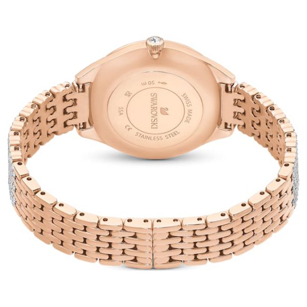 Attract watch Swiss Made, Full pavé, Crystal bracelet, Rose gold tone, Rose gold-tone finish - Image 4