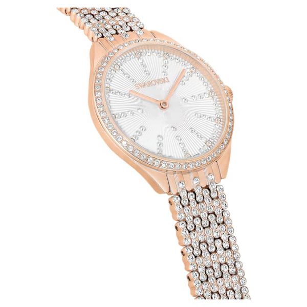 Attract watch Swiss Made, Full pavé, Crystal bracelet, Rose gold tone, Rose gold-tone finish - Image 6