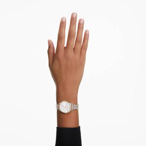 Attract watch Swiss Made, Full pavé, Crystal bracelet, Rose gold tone, Rose gold-tone finish