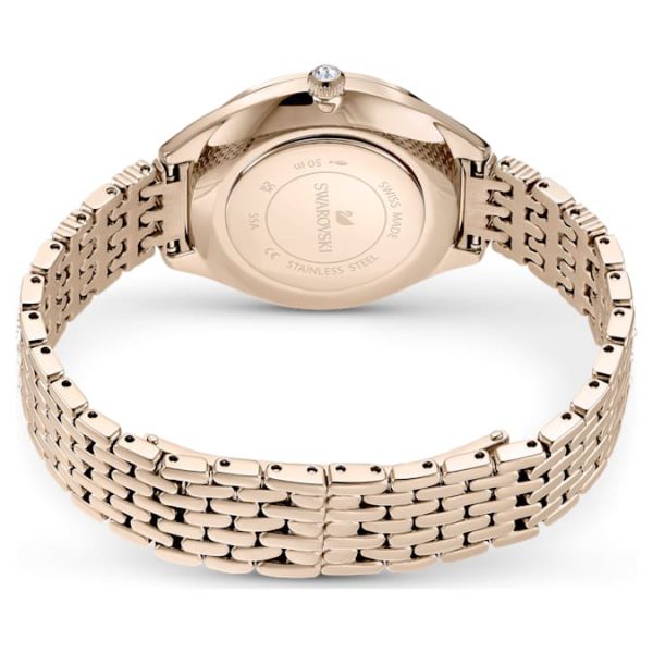 Attract watch Swiss Made, Pavé, Crystal bracelet, Gold tone, Champagne gold-tone finish - Image 4