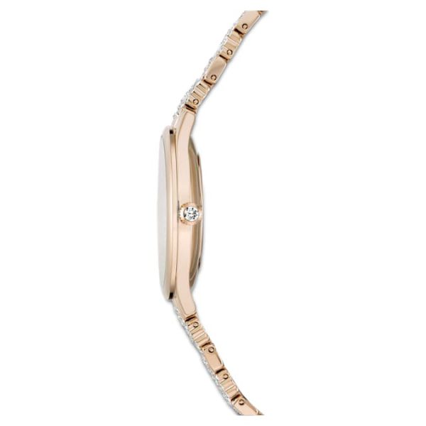 Attract watch Swiss Made, Pavé, Crystal bracelet, Gold tone, Champagne gold-tone finish - Image 8