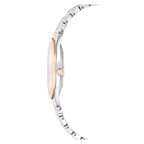 Attract watch Swiss Made, Pavé, Crystal bracelet, Rose gold tone, Mixed metal finish - Image 8