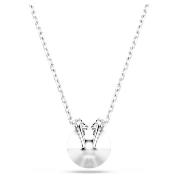 Bella V pendant Round cut, Blue, Rhodium plated - Image 5