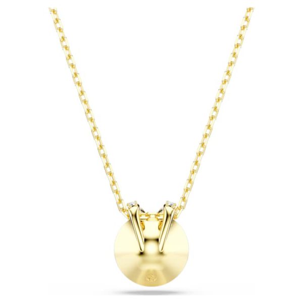 Bella V pendant Round cut, Green, Gold-tone plated - Image 5