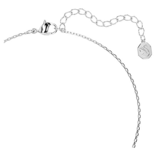 Bella V pendant Round cut, Pink, Rhodium plated - Image 5