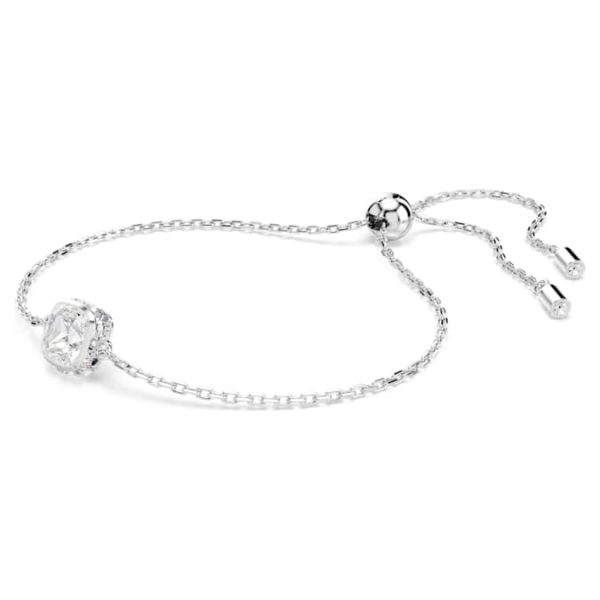 Birthstone bracelet Square cut, April, White, Rhodium plated - Image 2