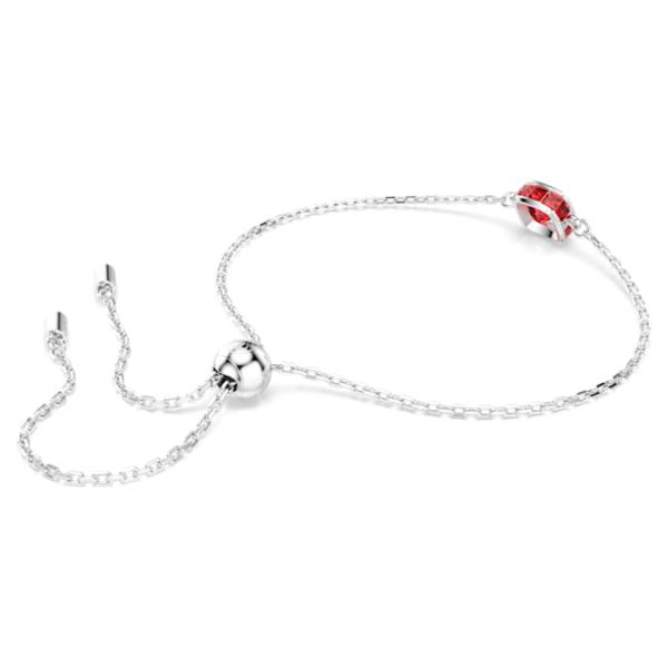 Birthstone bracelet Square cut, July, Red, Rhodium plated - Image 5