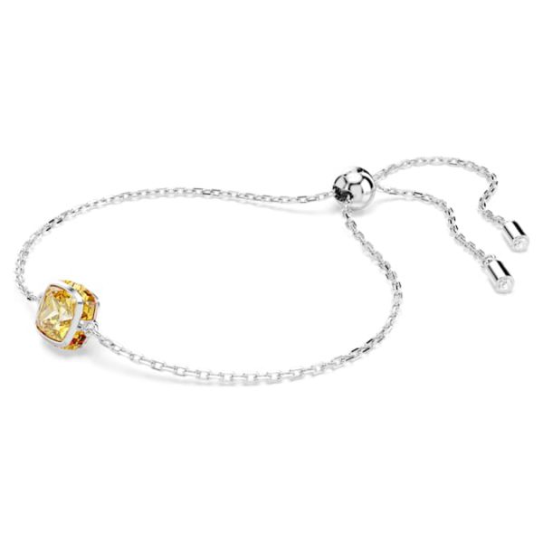 Birthstone bracelet Square cut, November, Yellow, Rhodium plated - Image 3