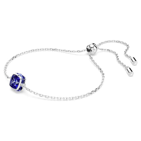 Birthstone bracelet Square cut, September, Blue, Rhodium plated - Image 3