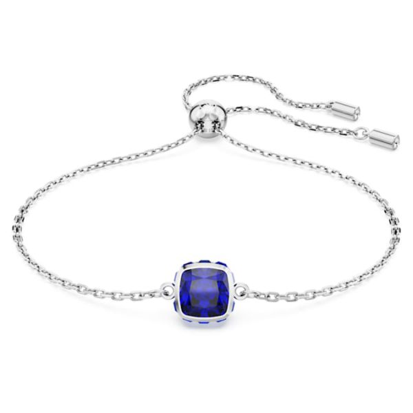 Birthstone bracelet Square cut, September, Blue, Rhodium plated - Image 6