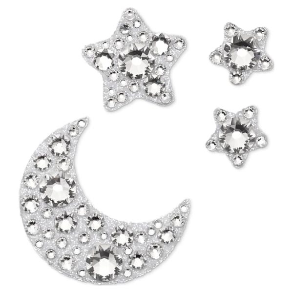 Body jewel Set (4), Moon and star, White - Image 2