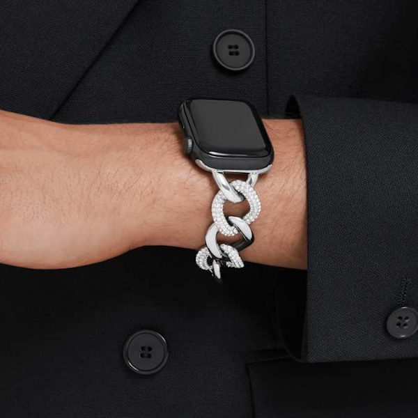 Chain strap For Apple Watch® 40mm & 41mm, Silver tone, Stainless steel - Image 8