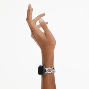 Chain strap For Apple Watch® 40mm & 41mm, Silver tone, Stainless steel