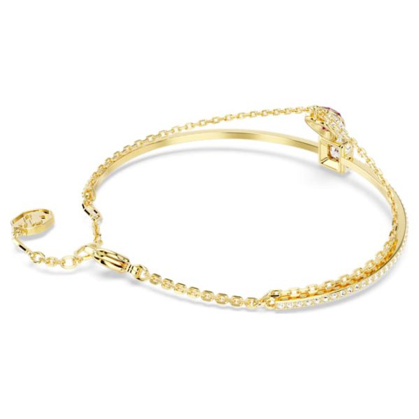 Chroma bangle Heart, Red, Gold-tone plated - Image 5