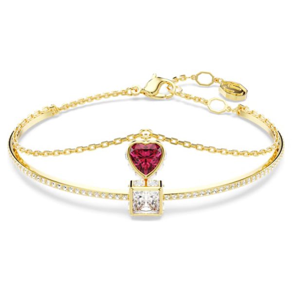 Chroma bangle Heart, Red, Gold-tone plated - Image 6