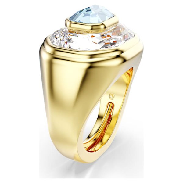 Chroma cocktail ring Octagon cut, Blue, Gold-tone plated - Image 3