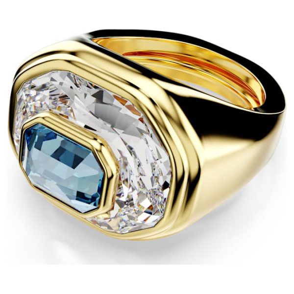 Chroma cocktail ring Octagon cut, Blue, Gold-tone plated - Image 7