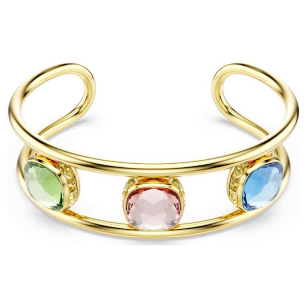 Chroma cuff Cushion cut, Multicolored, Gold-tone plated - Image 2
