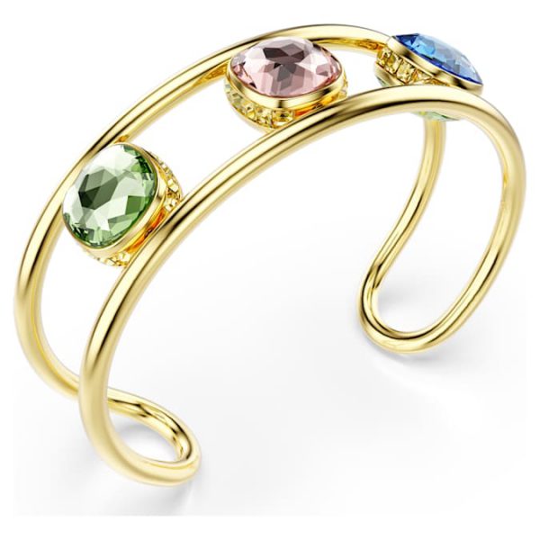 Chroma cuff Cushion cut, Multicolored, Gold-tone plated - Image 4