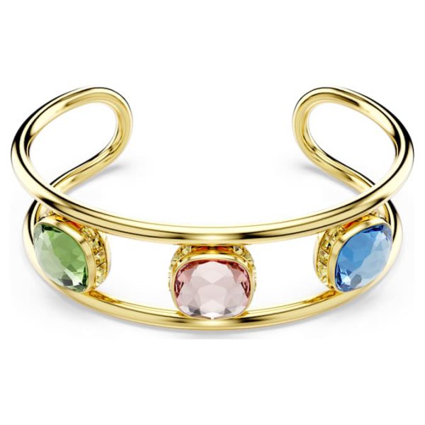 Chroma cuff Cushion cut, Multicolored, Gold-tone plated - Image 7
