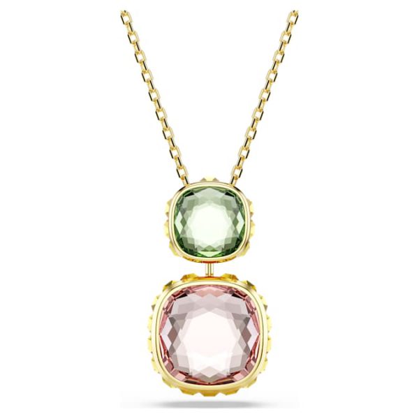 Chroma pendant Cushion cut, Multicolored, Gold-tone plated - Image 2